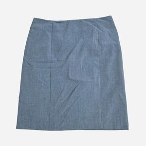 Fashion Bug Gray Pencil Skirt Womens Size 12 Knee Length Lined Back Slit Office